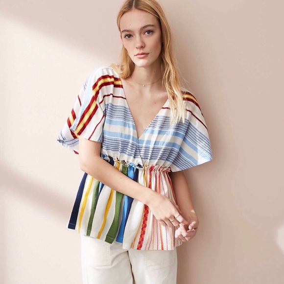 Lou & Grey Tops - Lou & Grey Fiesta Striped Boho Top NWT